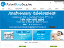 Tablet Screenshot of patientsleepsupplies.com